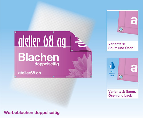 Blache doppelseitig bedruckt